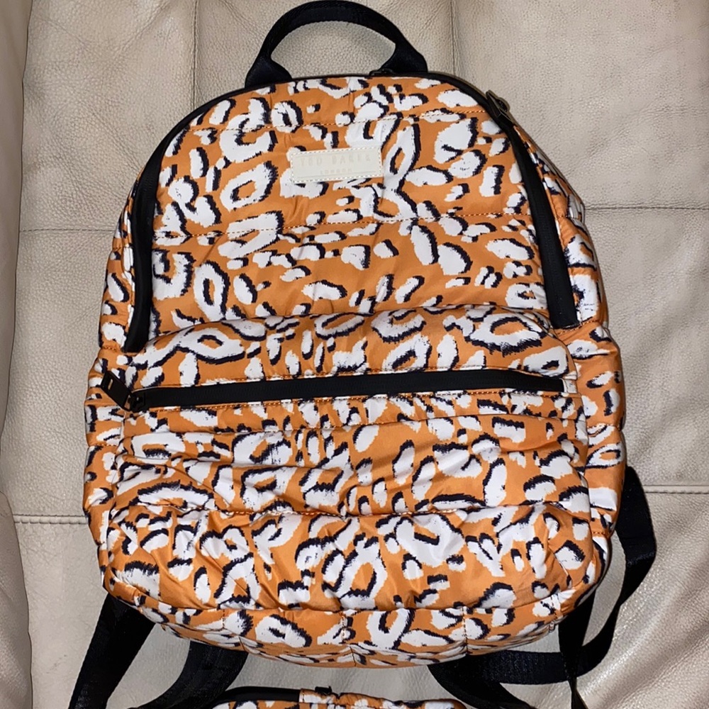 Ted Baker London leopard detail puffer backpack